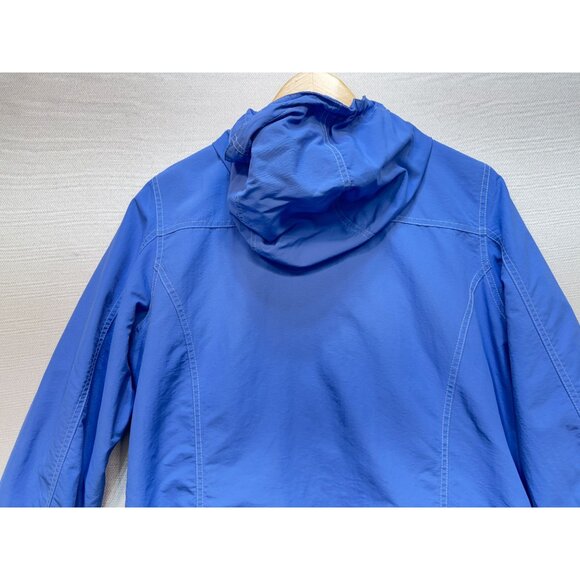 Eddie Bauer Women Weatheredge Hooded Coat Zip Pocket Sz M Blue Authentic Outdoor - Picture 6 of 11
